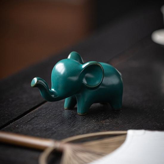 Keramik Elefant Schreibtischornament Bunte Kleine Elefantenstatue Glückselefant Figur Haus Büro Wohnzimmer Dekoration