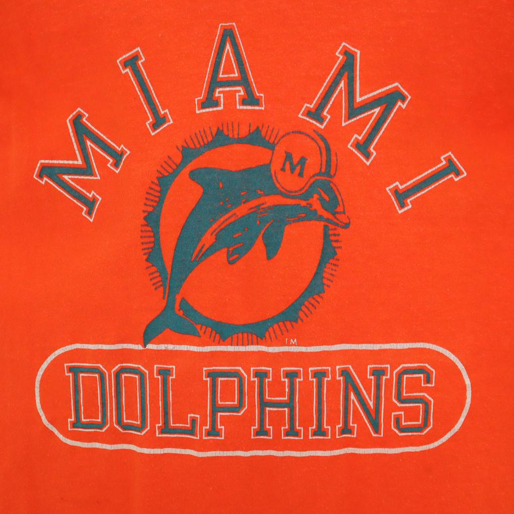 Champion 80s Vintage USA made tricot tag NFL Miami Dolphins Short sleeve T-shirt Men's Used
