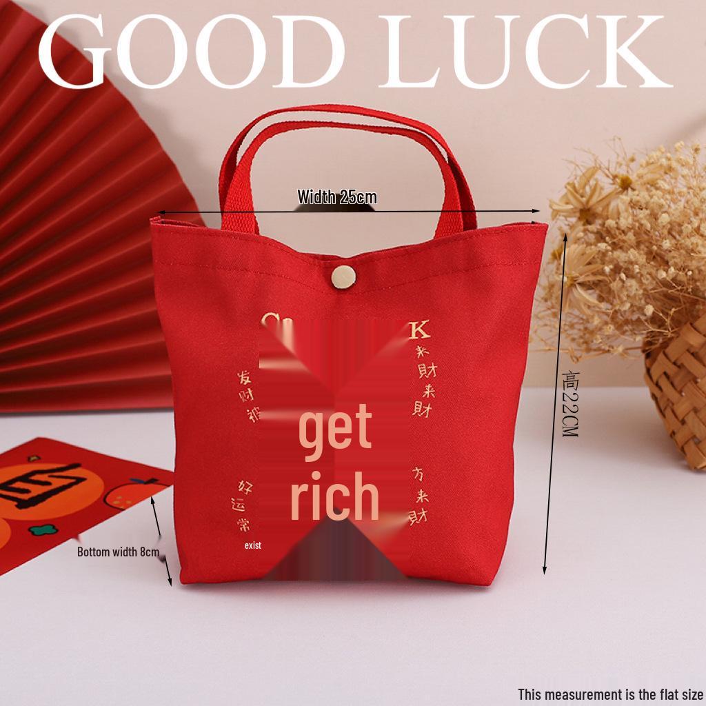 Get Rich Canvas Tote: Chic Bridesmaid, Candy, Wedding Gift Bag with Luxurious Feel