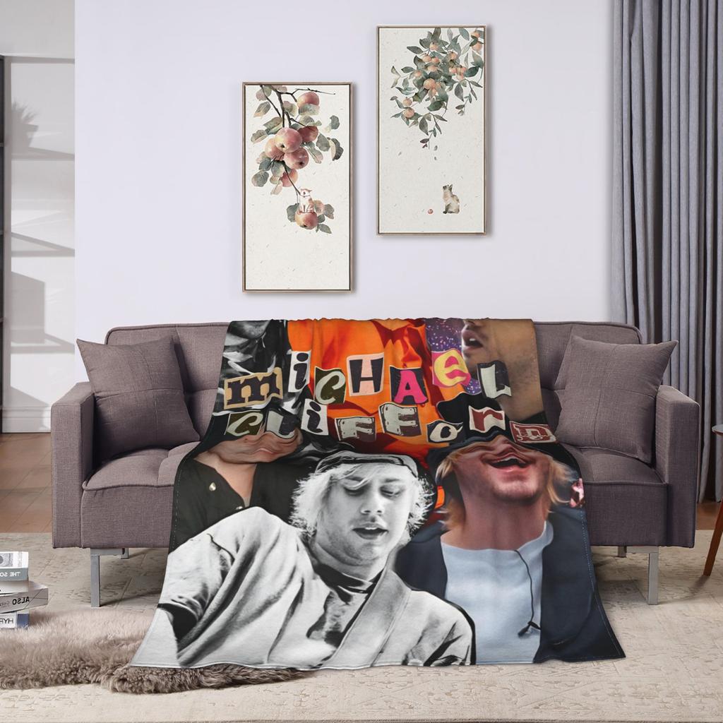 Michael Clifford 5 Second Blanket  Soft Novelty Plush Bedding Throws For Couch Chair Camping Flannel Bedspread Bed Cover