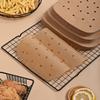 200Pcs Air Fryer Parchment Paper 8.5 inch Unbleached Square Air Fryer Liners for Bamboo Metal Steamer, Ovens, Microwaves & Baking Pan