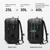 Denash 25L 30L 60L Vacuum Seal Travel Backpack, Lockable Carry-On Suitcase Luggage, Expandable Air Compression Vacuum System