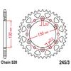 520 Motorcycle Rear Sprocket For Yamaha WR400F 99-01 WR426F 01-02 YZ426F 00-02 YZ450F YZ450FX WR450F 99-26 TT-R230 TTR230 05-26