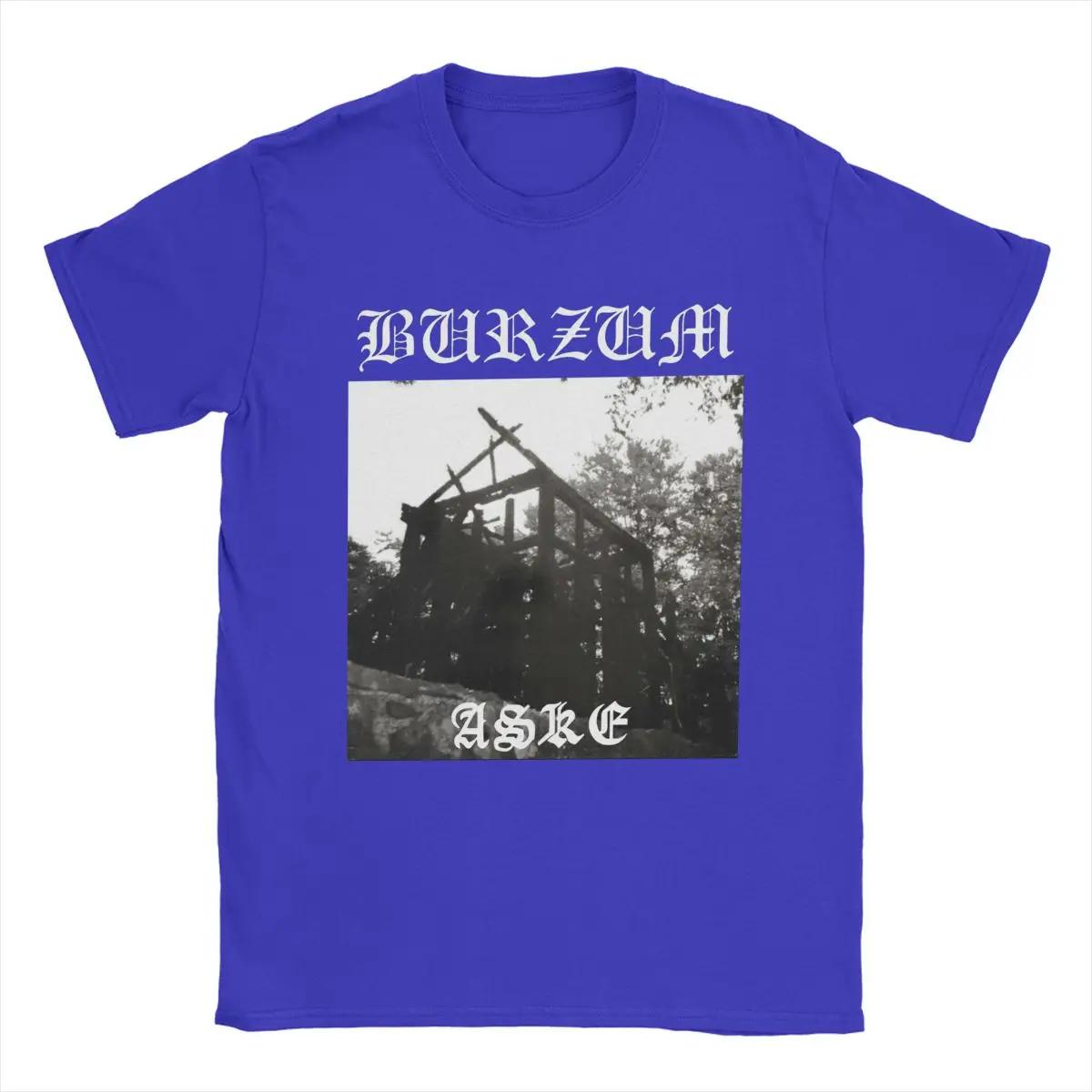 

Burzum Aske Футболки Чоловічі футболки з чистої бавовни Вінтажні футболки з круглим вирізом Футболка з короткими рукавами Літо M синій