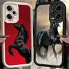 Phone Case for Xiaomi Redmi Note 15 14 13 Pro Plus Black Horse Galloping Shell 12S 11 11S 11T 5G 14S Soft Silicone Funda