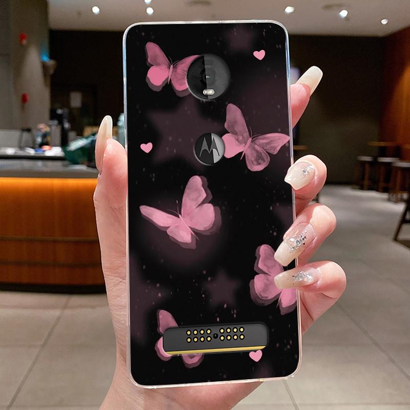 Etui Do Motorola Moto Z4 Play X4 Przezroczyste Luksusowe Modne Motyl Kwiat Miękki Silikon Tylna Pokrywa Do Moto X4 Z4 Play Etui Na Telefon