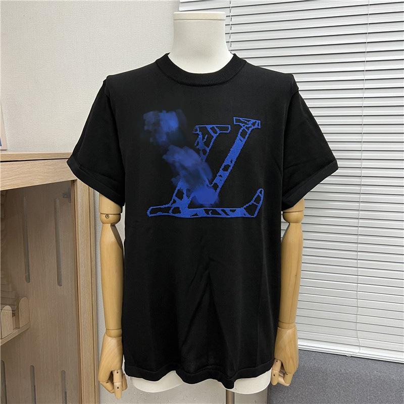 Edition 2025 Spring/Summer Trendy Jacquard Brand Logo Knit Unisex Short Sleeve