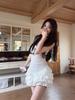 2026 Summer Best-Selling French Spaghetti Strap Dress: Slimming Waist-Cinched Skirt