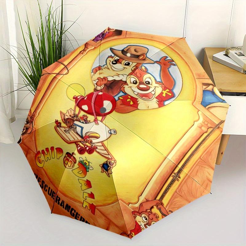 

Chip n Dale and Friends Rescue Team Automatic Opening and Closing Cartoon Umbrella, Lightweight 3-Fold, With Cute Cartoon Characters, Suita