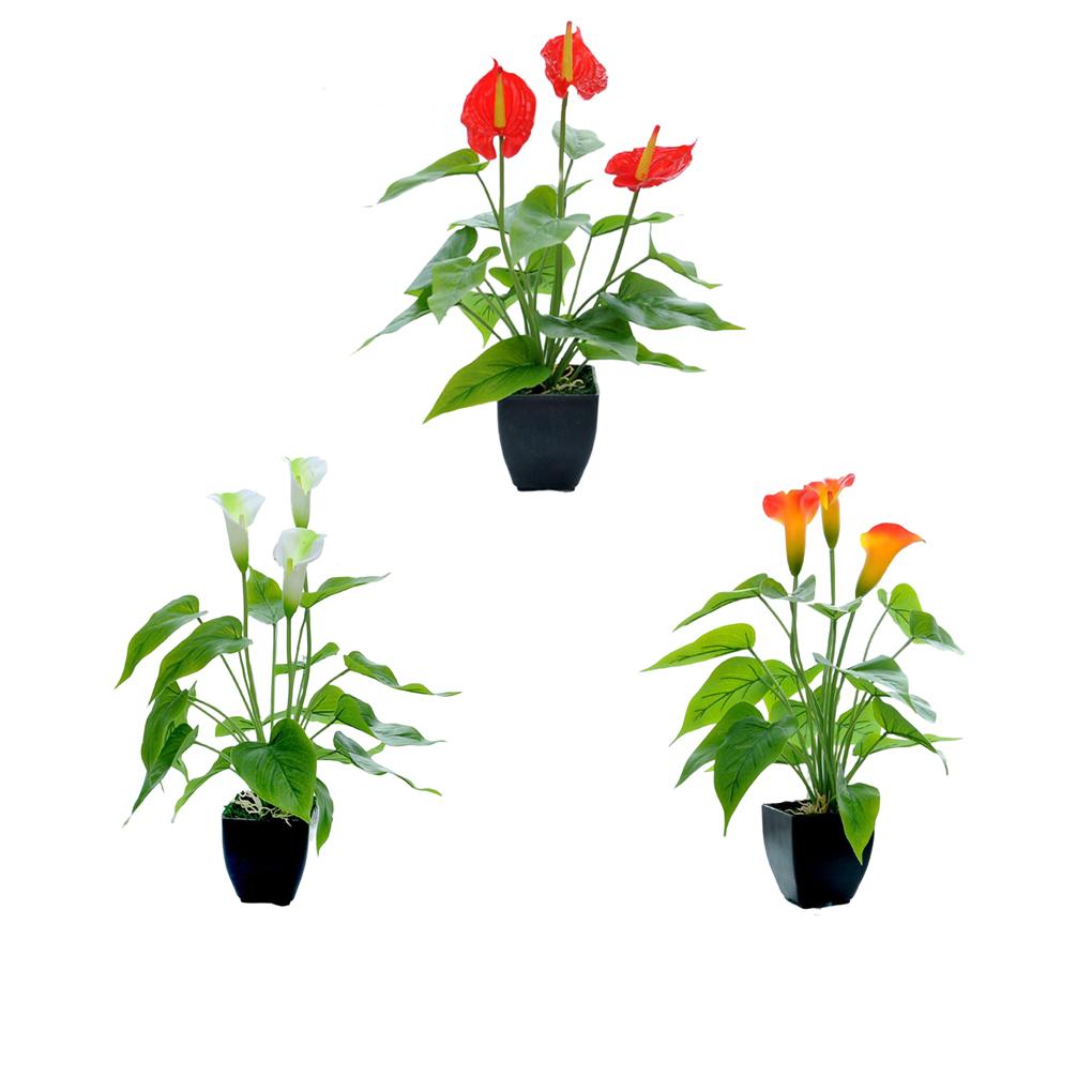 Home Artificial Flower Bonsai Indoor Outdoor Simulation Flowers Plant Living Room Courtyard Patio Decoration