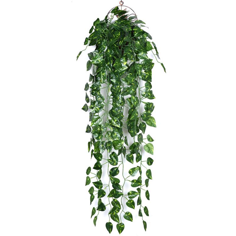 90cm Artificial Green Plant Wall Hanging Ivy Leaf Pothos Begonia Grape Vine Home Garden Wall Party Wedding Decoration