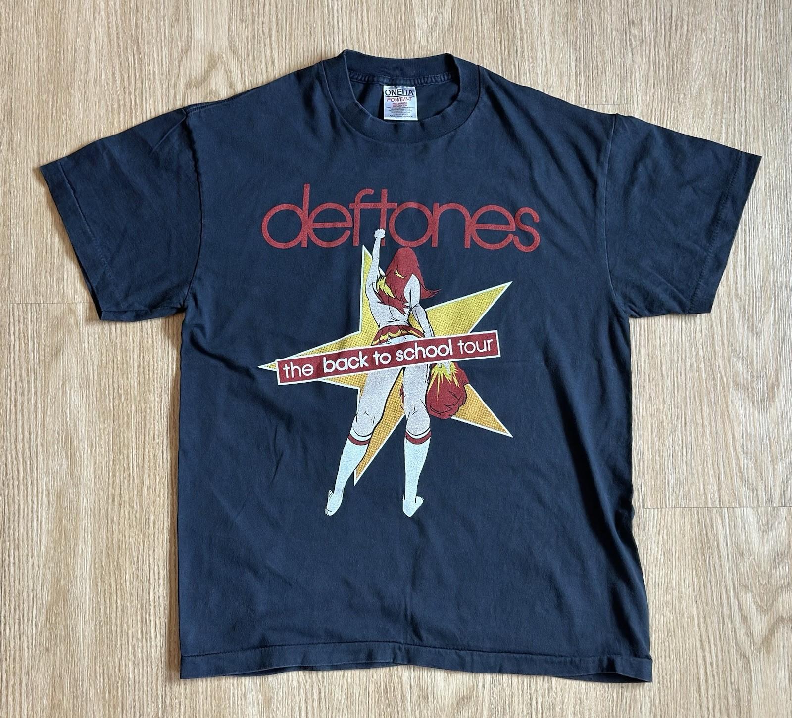 DEFTONES vintage 2000 BACK TO SCHOOL TOUR shirt CHEERLEADER Unisex T-Shirt M
