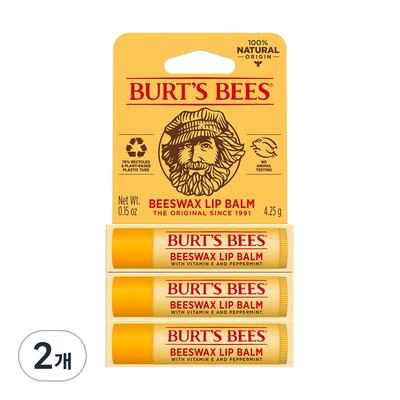 Burt's Bees Balsamo labbra idratante, cera d'api, 4,25 g, 6 pz.