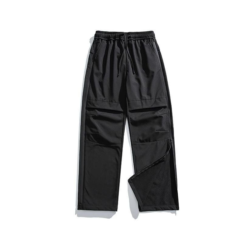 Men Fleece Lined Waterproof Windproof Outdoor Casual Straight Paratrooper Long Pants