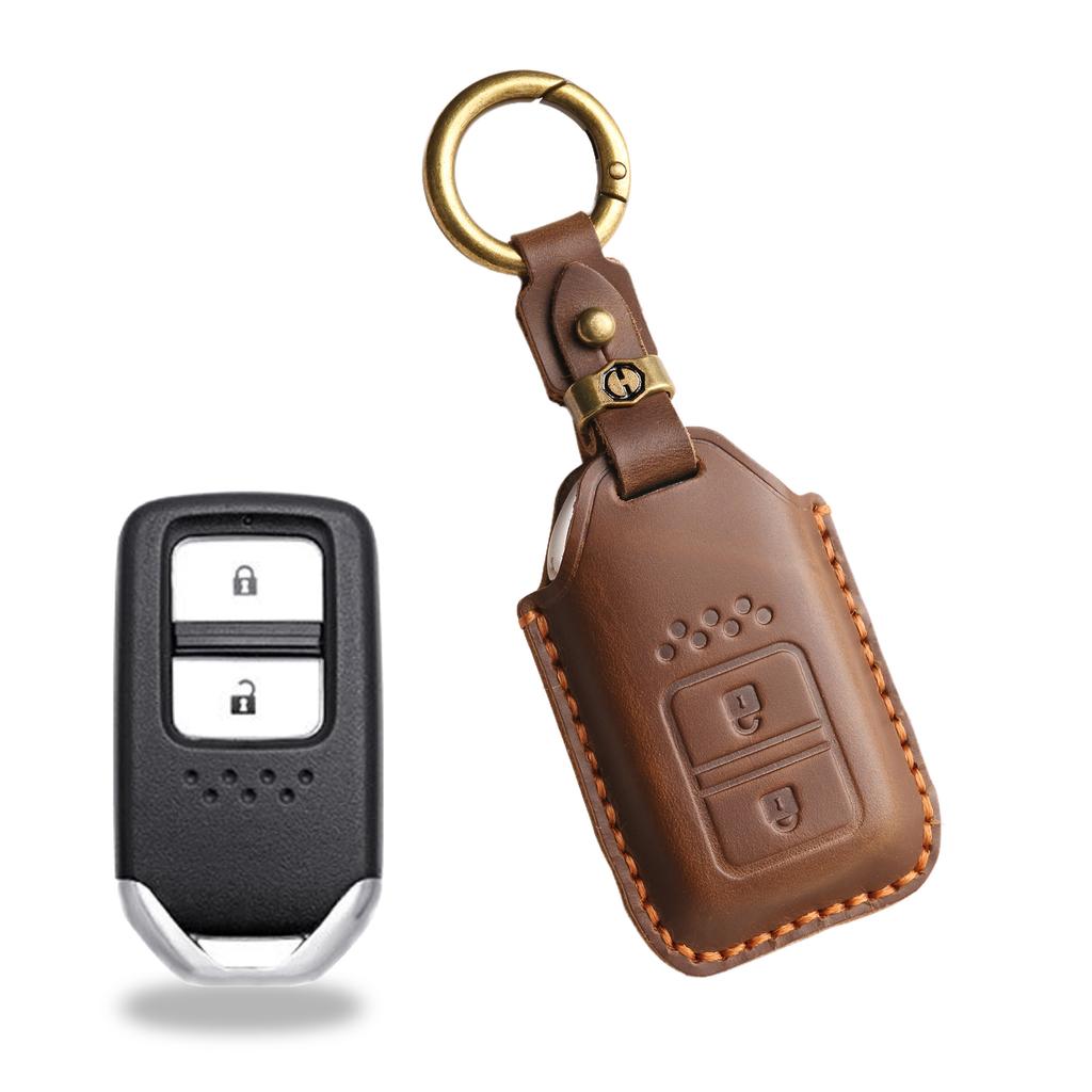 Retro Key Cover Is Suitable for Honda Key Bag CRV Lingpai XRV 10th Generation Civic Accord Crown Fit Leather.