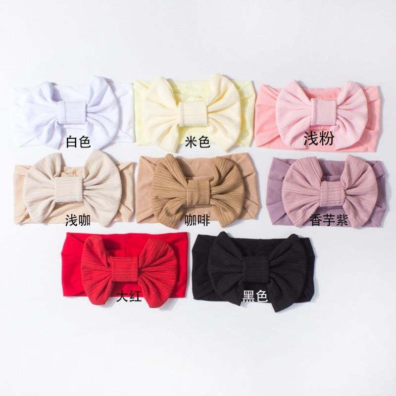 New Thin Baby Headband, Cute Solid Color Bow Children's Headscarf, Summer Baby Hair Accessories
