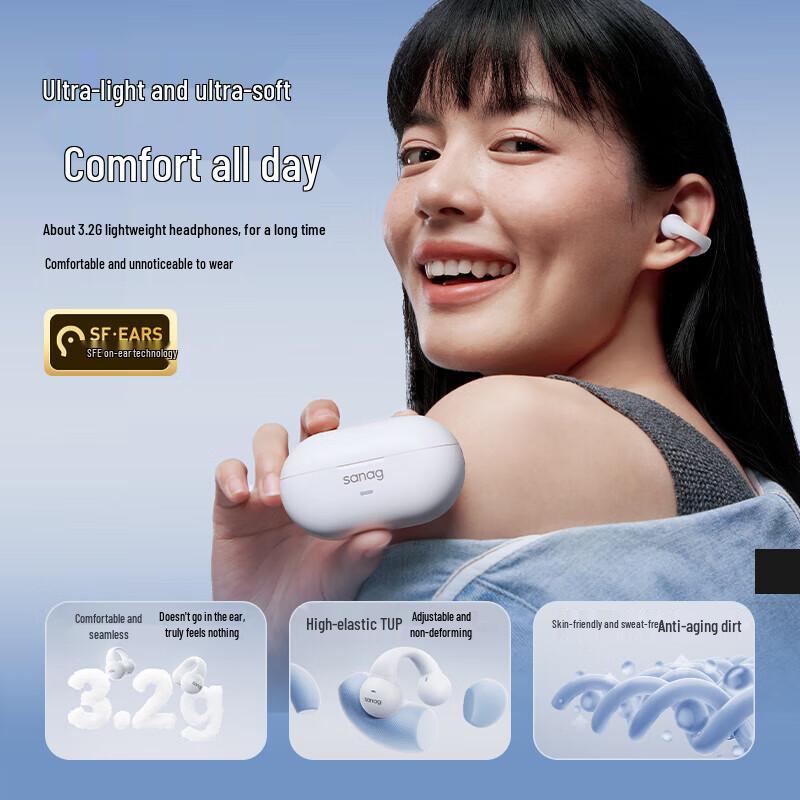 SANAG Z36 Clip-Ear Open-Ear Bluetooth Sports Headset