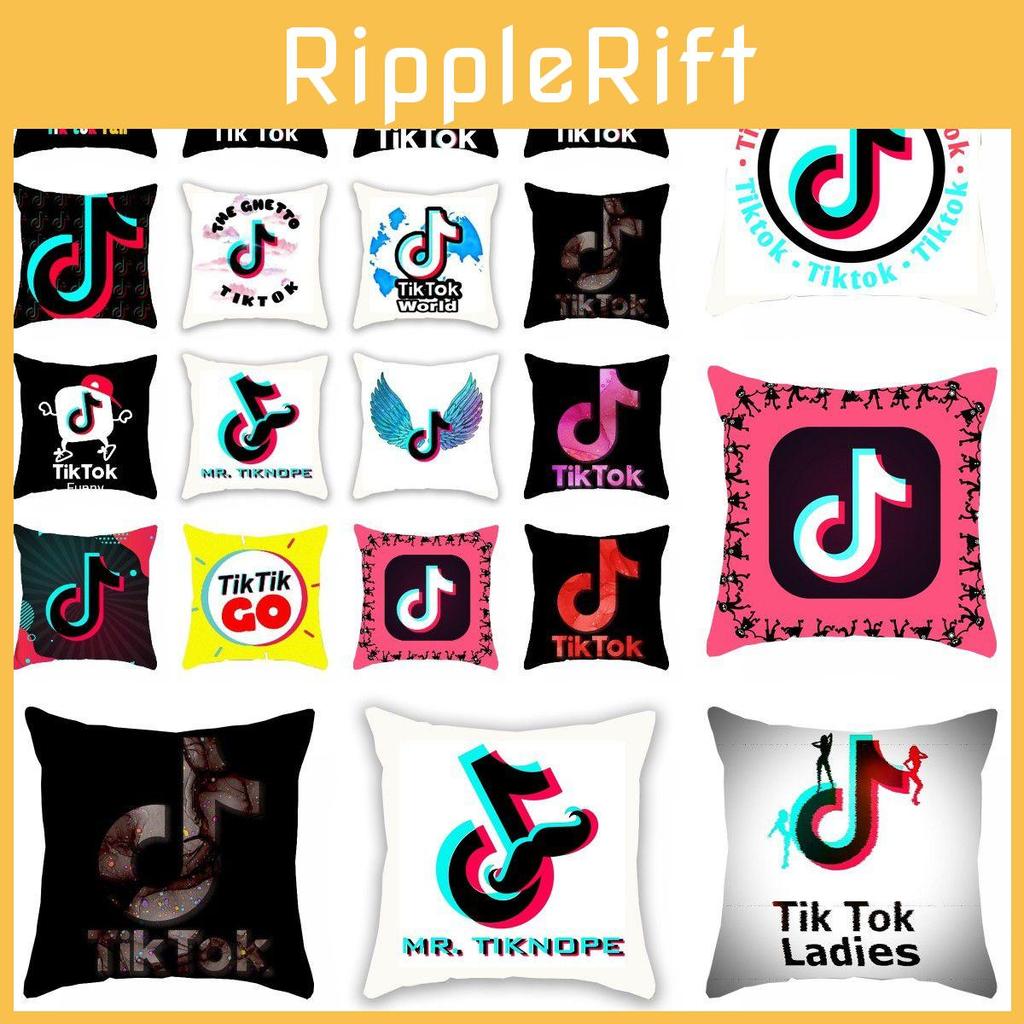 Tiktok Pattern Decorative Cushion Cover Soft Pillow Case For Home And Car 18inch