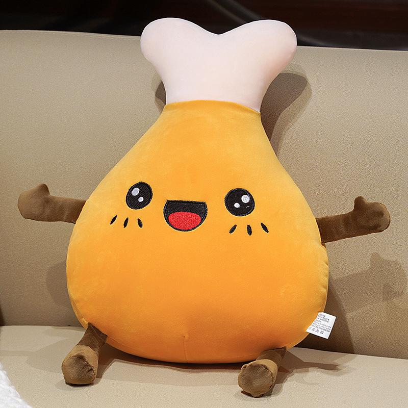 40~50cm Squishy Essen Plüschkissen Daunenbaumwolle Hund Mais Eis Gebratene Chips Hamburger Tee Rückenstütze Plüschtier Dekoration Geschenk 45cm