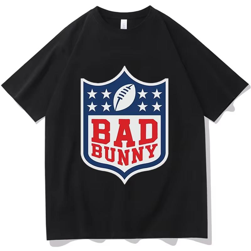 

Bad Bunny Super Bowl 2026 Tshirt Summer Short Sleeve Men Oneck Tshirts Pure Cotton Unisex Aesthetic Streetwear Print Tops 2XL