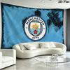 Manchester City FC Logo Wall Tapestry Aesthetic Wall Hanging Printed Fabric Blanket Decorative Tapestries for Bedroom Living Room Home Decor