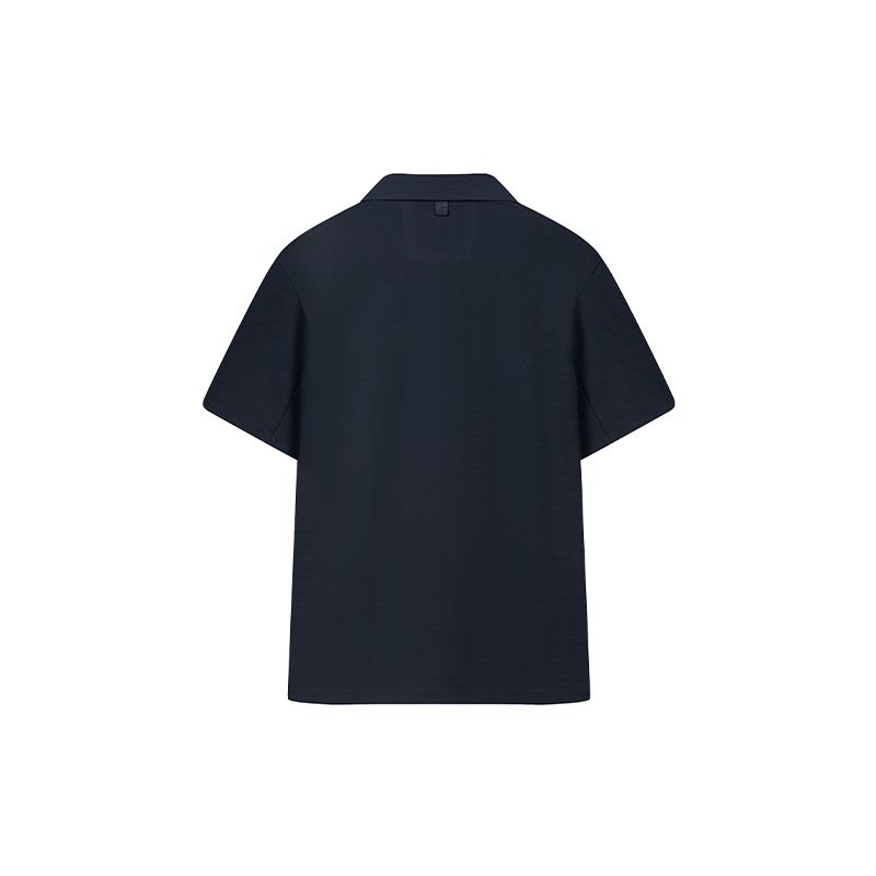 FILA Blue Cool Touch Minimalist Casual Polo Shirt Men tops F11M632102FDB