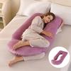 J-Shaped Maternity Body Pillow for Pregnant Women Side Sleeper Waist Support Removable Washable Cover Multifunctional Sleeping Aid