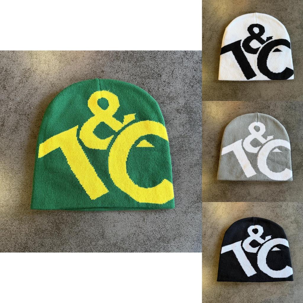 Teenage Hip Hop Letter Beanie With Warm Acrylic Knit For Winter Fashion