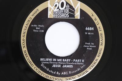 7-Zoll-Schallplatte JESSE JAMES - Believe In Me Baby 6684 20TH CENTURY FO 1967 US Soul/Funk Gebraucht