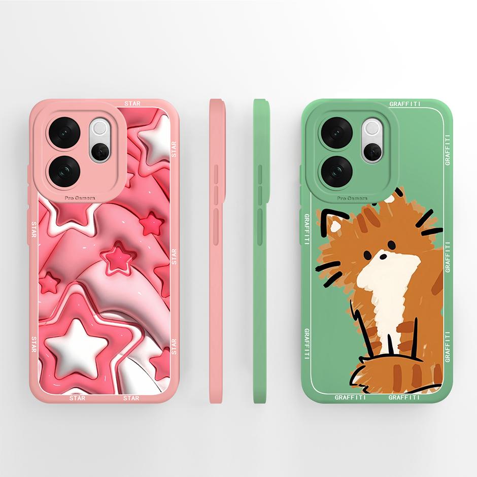 For VivoV70 V70Elite V70FE Case Love Heart Flower Dustproof Drop-Resistant Minimalist Protector For Vivo V70 FE Elite Capinha