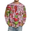Men's Christmas Printed Imitation Cotton Long-sleeved Shirt