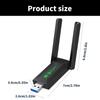 Fast Speed USB  WiFi Adapter, 1200Mbps 5G/2.4G Networking Adapter for Desktop Laptop PC