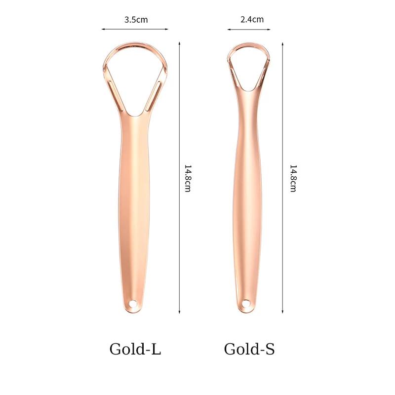 Tongue scraper Stainless Steel Tongue Scraper Cleaner Fresh Breath Cleaning Coated Tongue Oral Hygiene Care Tools Reusable