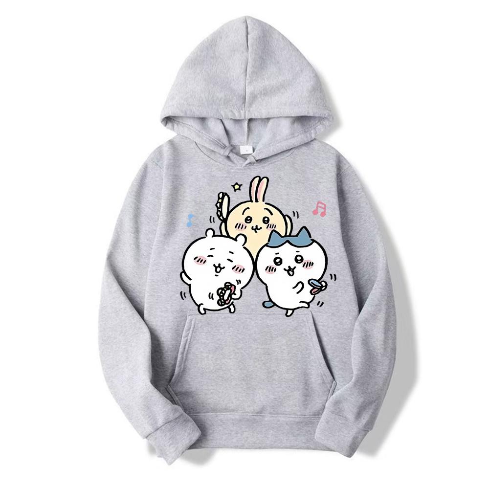 2024 New Sanrio Classic Boy Cartoon Cute Animation Anime New Printed Sweater Hooded Long Sleeve Top New Loose Pullover Clothes