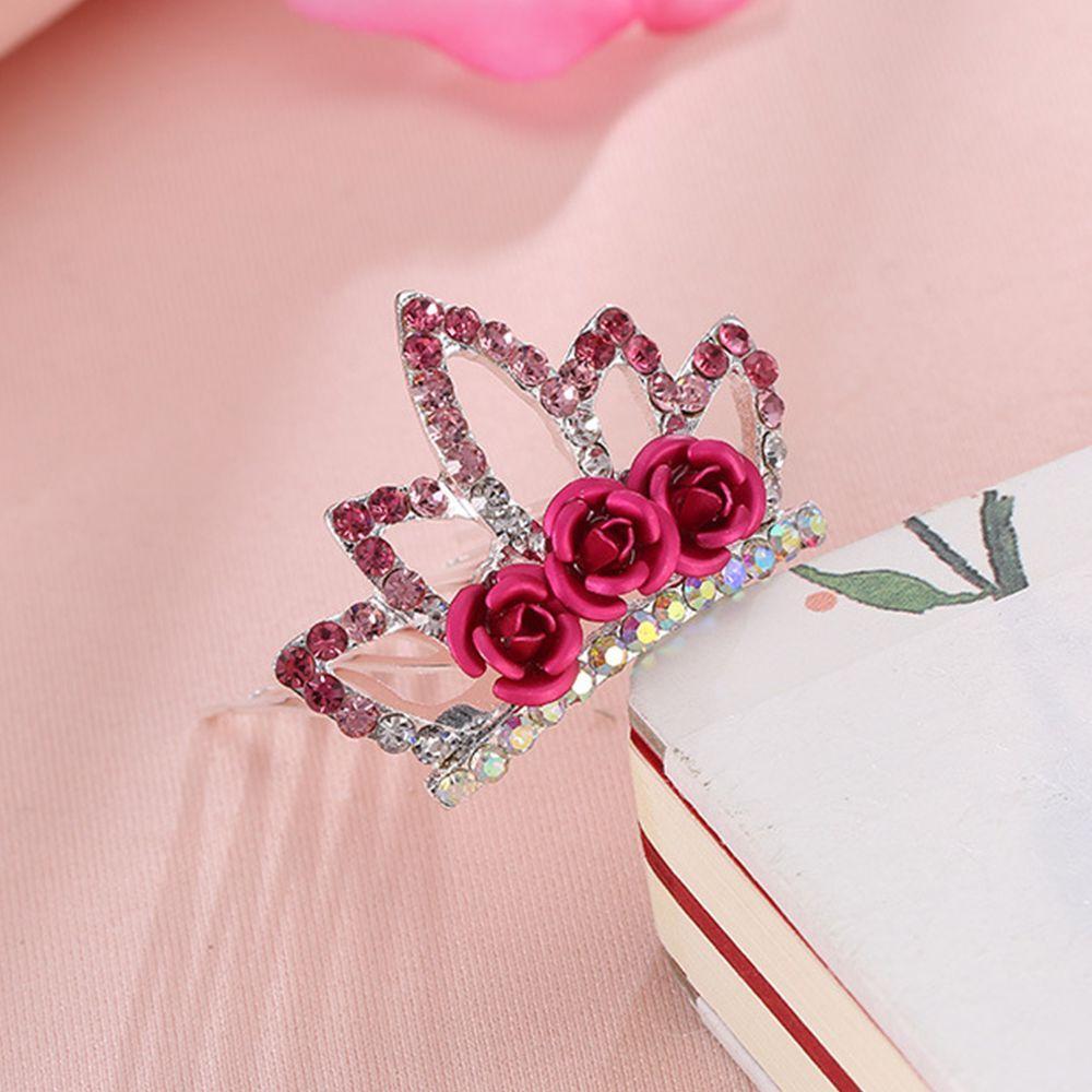Rose Flower Girls Fashion Hair Accesories For Girls Kids Gift Hair Jewelry Crown Hairpin Hair Comb