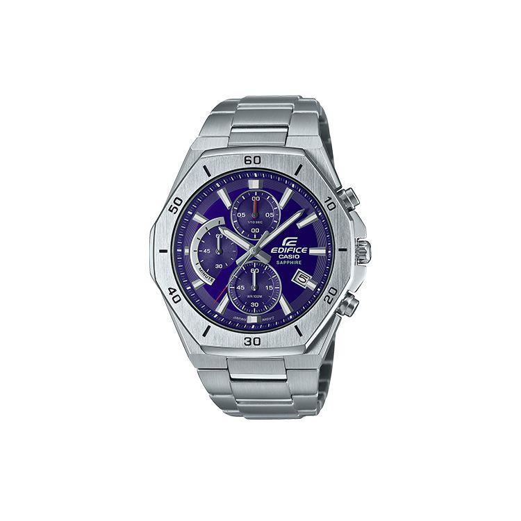 Casio Men's Blue Edifice 100M Waterproof Shockproof Quartz Movet Stainless Steel Watch Watches Efb-680D-2Bv