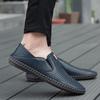 Men's Spring Autumn New 2024 Leather Loafers Slip-on Soft Casual Shoes Comfortable Drive Flats White Breathable Shoes