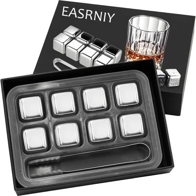 Stainless Steel Ice Cubes That Never Melt, Perfect for Whiskey or Alcohol, Perfect As a Birthday Gift for Men, Father's Day Gift, or Wedding Gift.