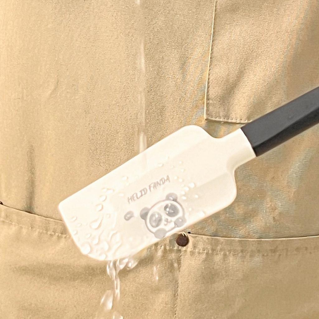 New Wooden Handle Silicone Scraper Jam Spatula Cake Cream Spatula With Cute Pattern Heat-resistant Kitchen Baking Tool