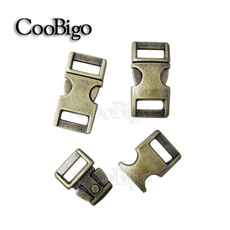 10pcs 3/8" Metal Side Release Buckles 550 Paracord Bracelet Buckle Braid Wristband Clasp Bag Backpack Strap Webbing Accessories