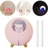 Mini USB Diffuser Humidifier Diffuser Moisturizing Humidifying Cup with Pink LED, Home Humidifier