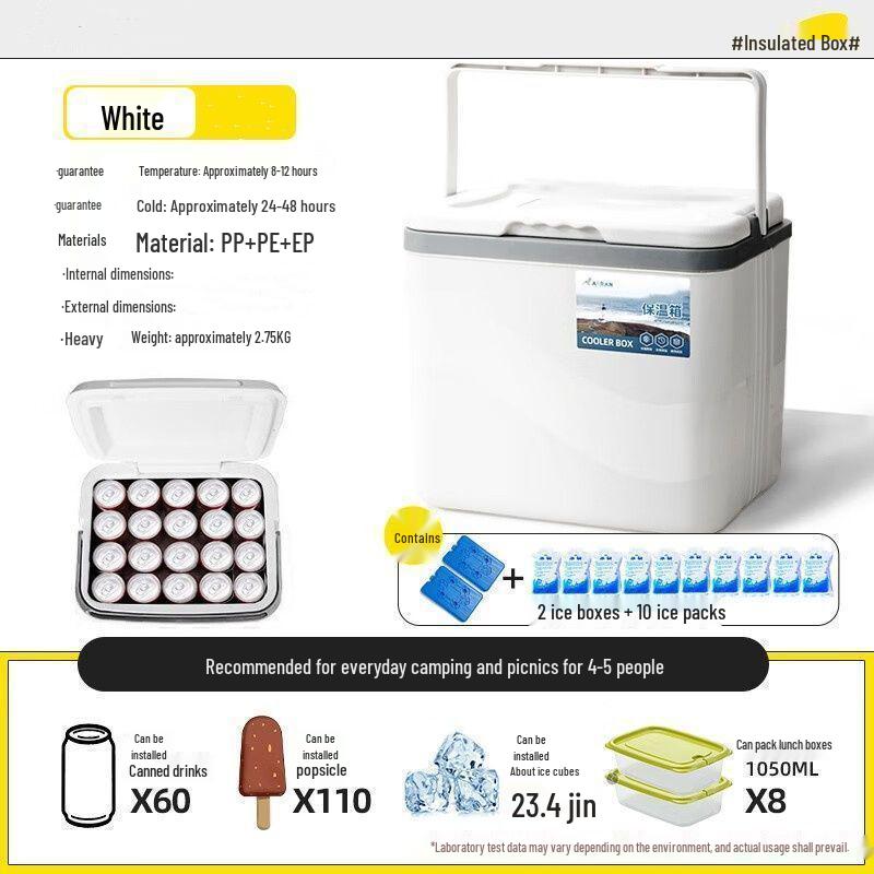 Compact Insulated Ice Box for Outdoor, Fishing, Camping, and Car Use