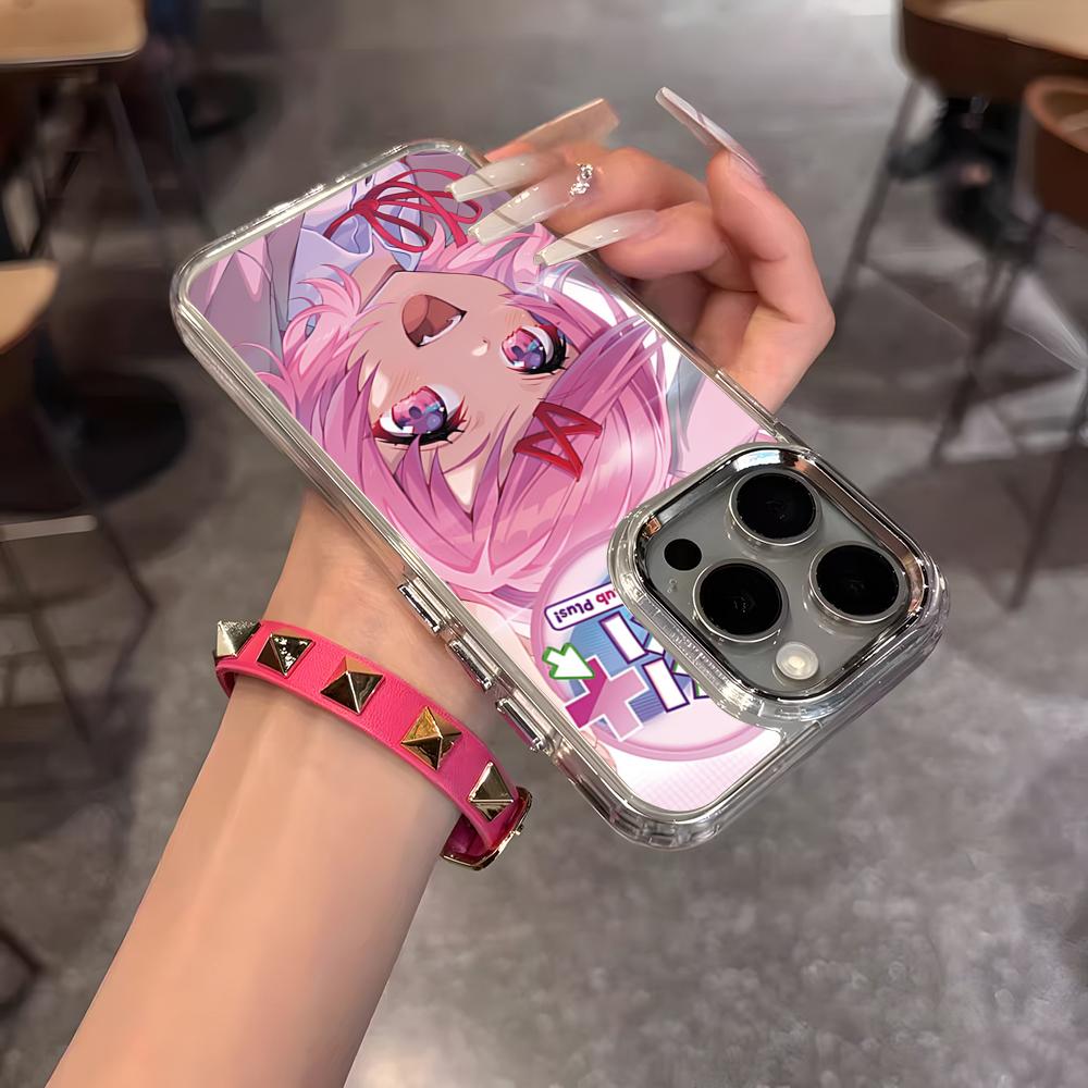 

Cartoon Character Natsuki Phone Case For IPhone 17 Air 16 15 14 13 12 11 Pro Pro Max Plus Transparent Soft Cover iPhone 14 Pro