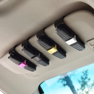 4 Color Auto Sun Visor Glasses Fastener Clip Holder For Sunglasses Eyeglasses Ticket Card Universal Multi-Function Car Interior