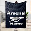 Arsenal Fan Art Personalized Text Blanket Gift Personalized Blanket Ultra-Soft Throw For Home Decor Office Bedding Seaside Four Seasons Universal