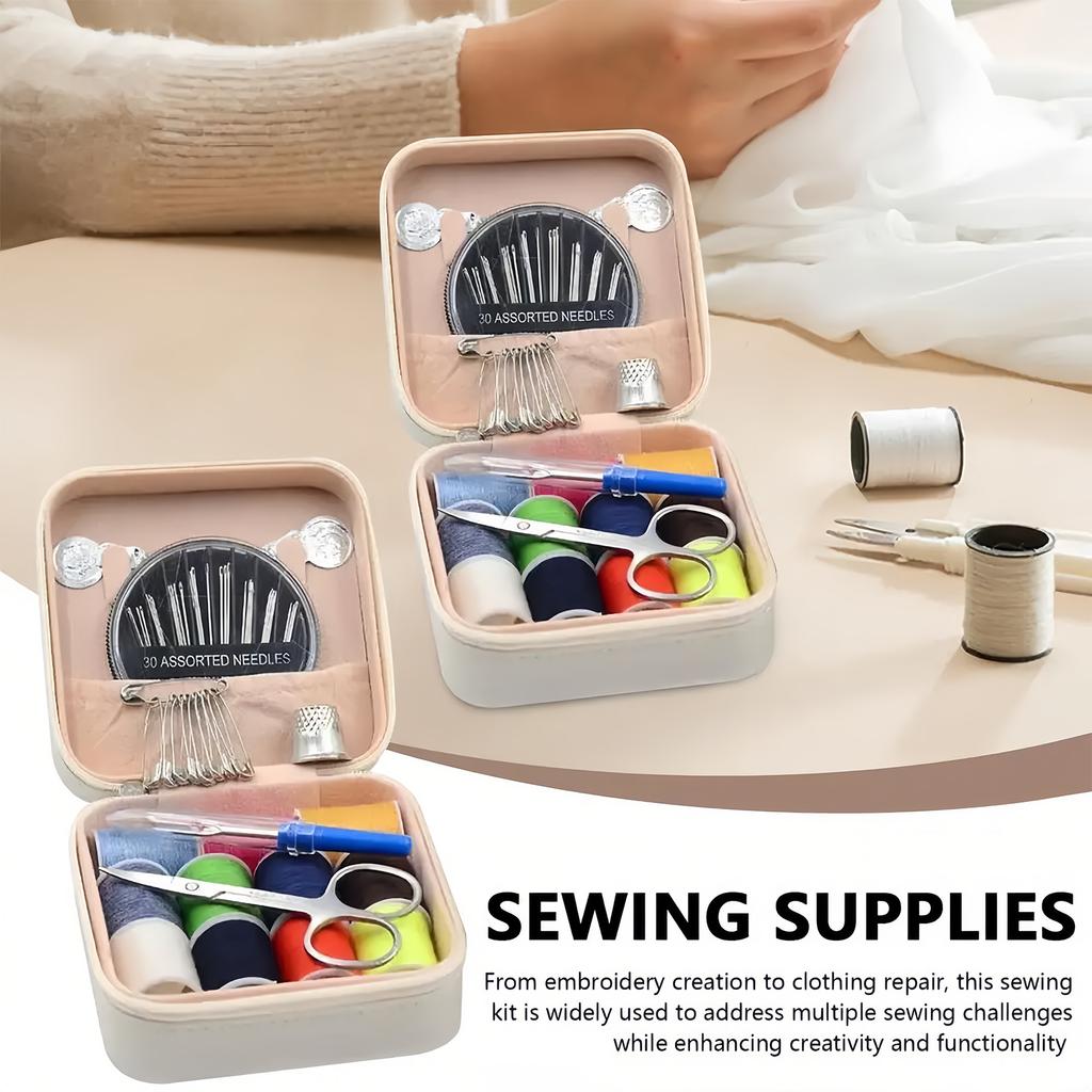 Large Capacity Sewing Kit High-Quality Practical Double-Layer Multifunctional Portable Sewing Case Set for Home Use