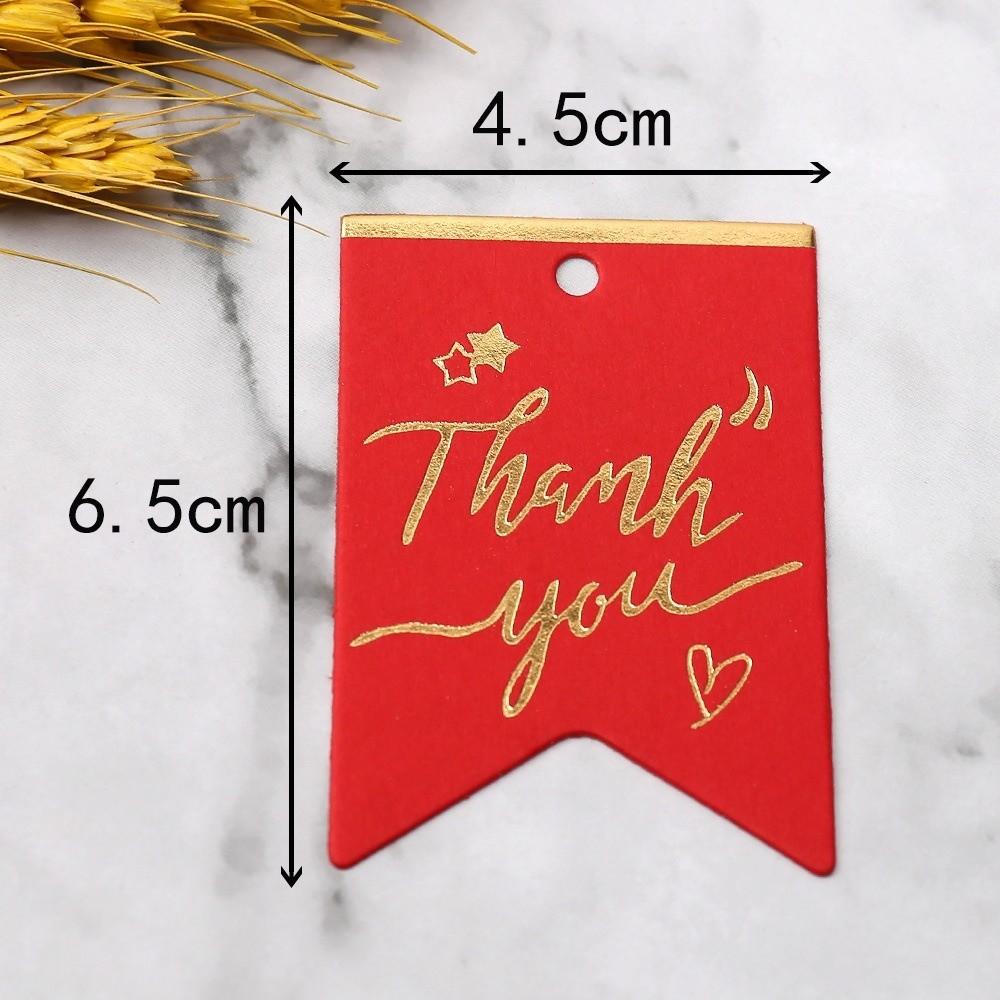 100pcs Black White Paper Thank You Tags Handmade Gift Tags Packing Labels  Party Label Stickers