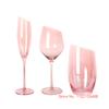 Loyal Flamingo Pink Glass Cup For Lovers French Party Crystal Wine Tumbler Inclined Mouth Bordeaux Cup Champagne Glass Water Cup