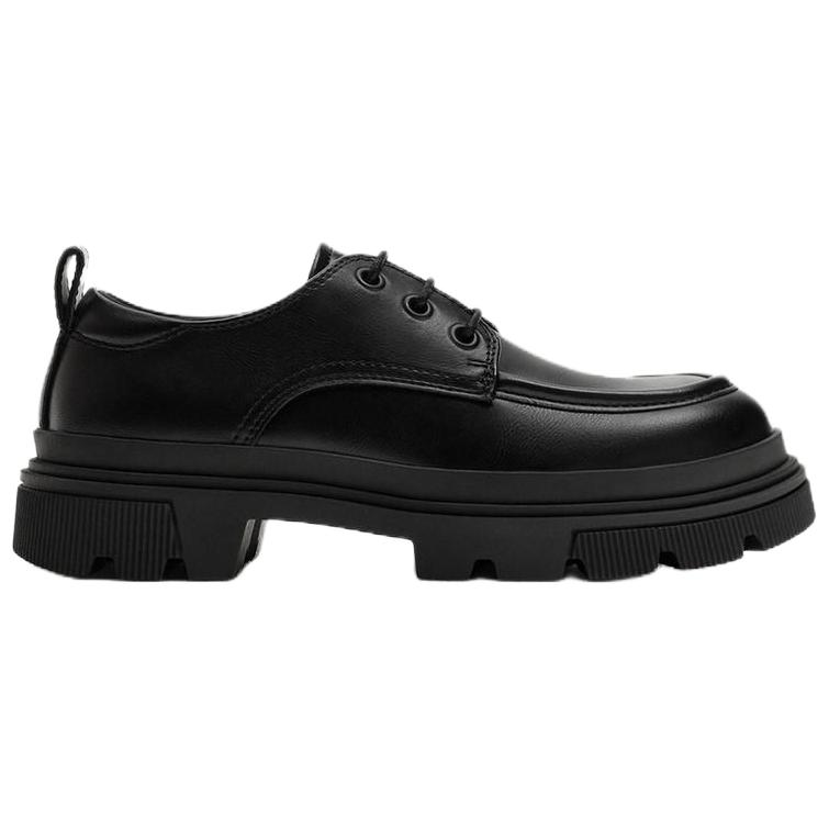 Zara Pu Lace-Up Vintage Casual Shoes Men Sneakers Black 2422620800