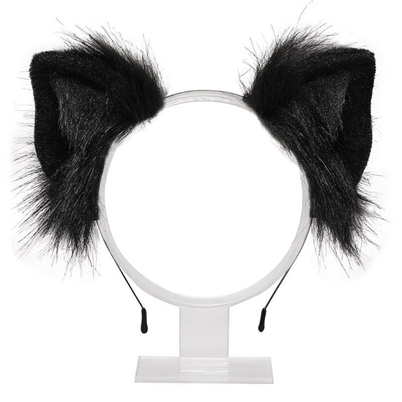 Lolita Headbands Furry Animal for Cat Ears Headwear  Kawaii Hair Hoop for Halloween Cosplay Headpiece Party Supplies